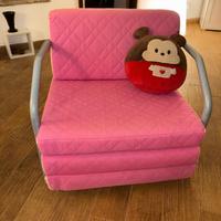 poltroncina da cameretta fucsia scomponibile 