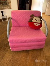 poltroncina da cameretta fucsia scomponibile 