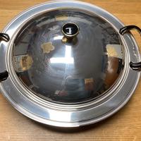 Vassoio da portata con coperchio inox oro 18/10