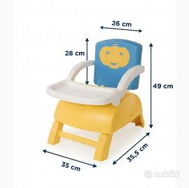 Alzasedia, seggiolone da tavolo evolutivo  2 in 1.