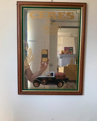 Specchio pubblicitario Ceres originale fine ‘70