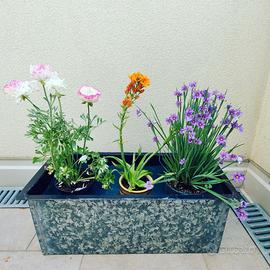 Fioriera artigianale doppio scomparto