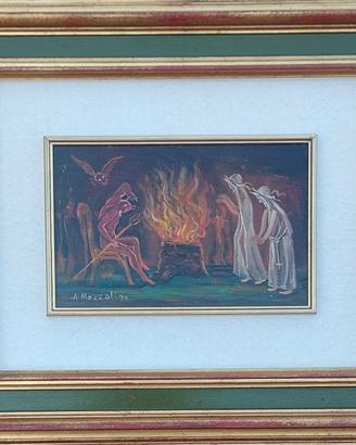 quadro di Mozzali Andrea amico di Ligabue Antonio