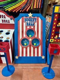 Gioco  bambini bucket ball luna park palla in buca
