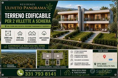 Terreno edificabile paronamico-ideale per 2 villel