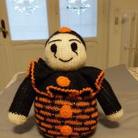 Bambola di lana fatta a mano (Pierrot)