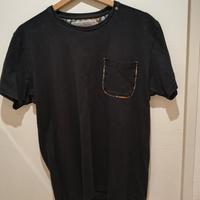 T-shirt nera Statham Vintage uomo