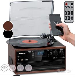 Impianto  stereo con giradischi,CD, e Radio Dab