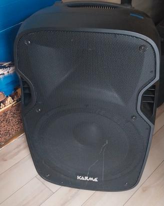 casse per karaoke con due microfoni.e mixer,