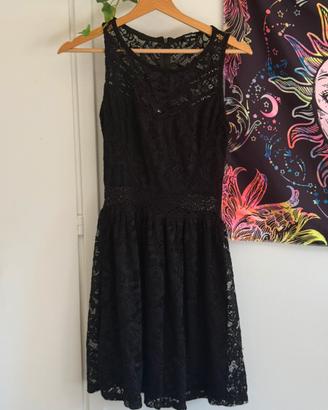 Vestito nero pizzo S