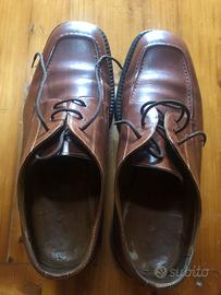 Scarpe stringate uomo eleganti in pelle marrone