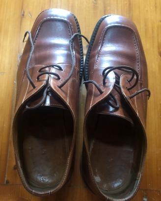 Scarpe stringate uomo eleganti in pelle marrone