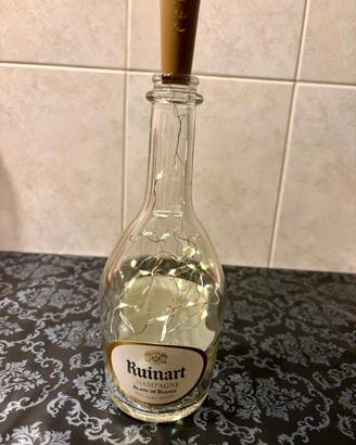 Bottiglia Champagne Ruinart con luci LEDdecorative