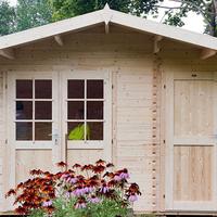 CASETTA DI LEGNO KEILA 445x300x256h,2 LOCALI, 34mm