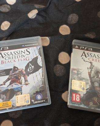 Assassin's Creed 3 e 4 black flag ps3