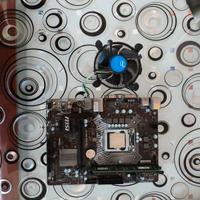 scheda madre con processore e ram