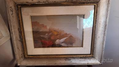 QUADRO D AUTORE  20  X 30    OLIO . DI NEDO ONOFRI