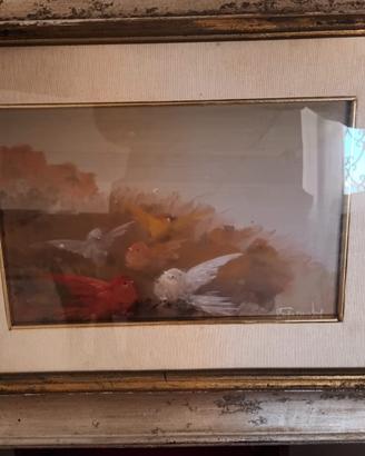 QUADRO D AUTORE  20  X 30    OLIO . DI NEDO ONOFRI