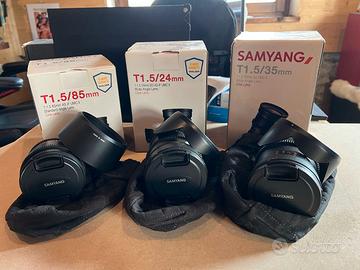 Ottiche Samyang Cine EF - T1.5 - 24mm - 35mm - 85m