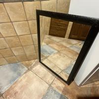 Specchio rettangolare legno nero cm79x58