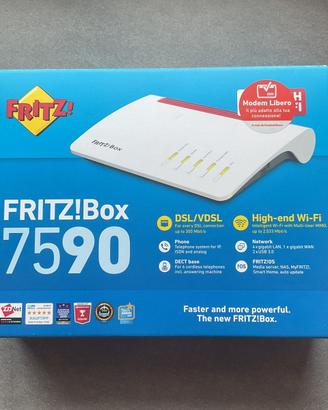 Fritzbox 7590 Modem Router + Scatola Originale