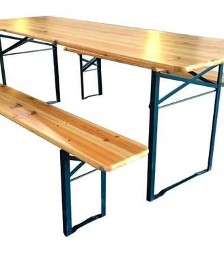 Set birreria maxi + 2 panchine 220 x 70 cm