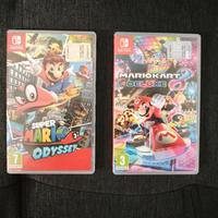 Giochi Switch Super Mario Odyssey e Mario Kart 8