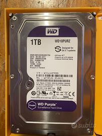 hard disk 1Tb wd purple videosorveglianza