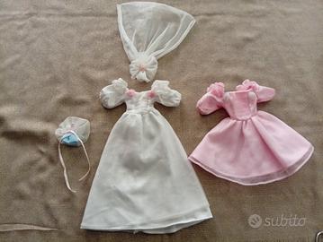 Abito da sposa + abito damigella BARBIE ORIGINAL 
