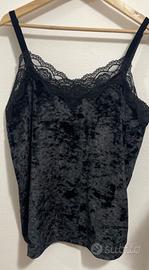 Canotta elegante Fiorella Rubino in velluto