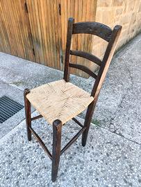 4 SEDIE RUSTICHE VINTAGE ANNI '60