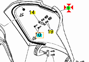 -Sportello portaogg, Aprilia Scarabeo 125 AP818401