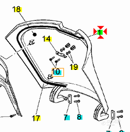 -Sportello portaogg, Aprilia Scarabeo 125 AP818401