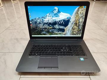 HP ZBOOK 17 G4 16GB SSD 512GB i7-7820HQ
