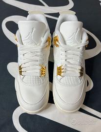 Jordan Air Jordan 4 "Metallic Gold" Bianco 43