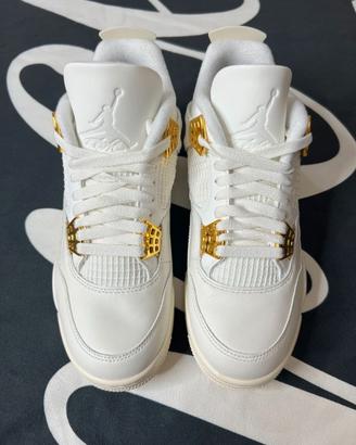 Jordan Air Jordan 4 "Metallic Gold" Bianco 43