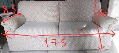 Divano e due poltrone rivestimento in tessuto