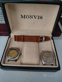 orologi vintage Monvis manuale e automatico , box