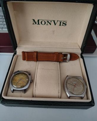 orologi vintage Monvis manuale e automatico , box