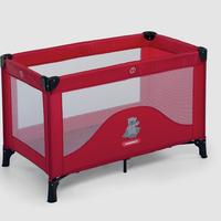 lettino da campeggio blu e rosso 