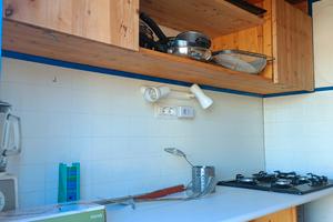 Cucinino in legno su ruote campeggio roulotte