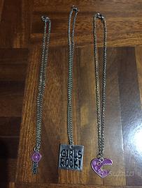 Set tre collane nuovissime da ragazzina