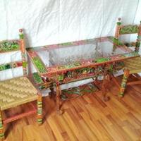 Tavolo da cassofuso di antico carretto siciliano