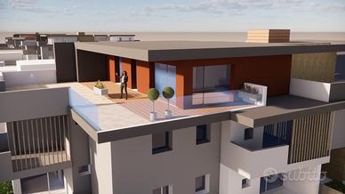 Attico con terrazzo panoramico in realizzazione