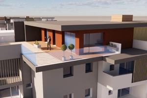 Attico con terrazzo panoramico in realizzazione