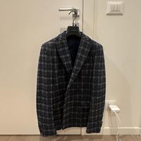 Giacca doppiopetto blu taglia 46