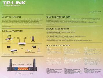 TP-Llink TL-MR3420 Router 3G/4G con porta USB GSM