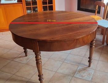 Tavolo rotondo noce nazionale 140 cm