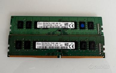 2 Banchi RAM SK hynix 8GB DDR4