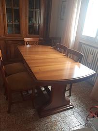 Sala completa in noce massello